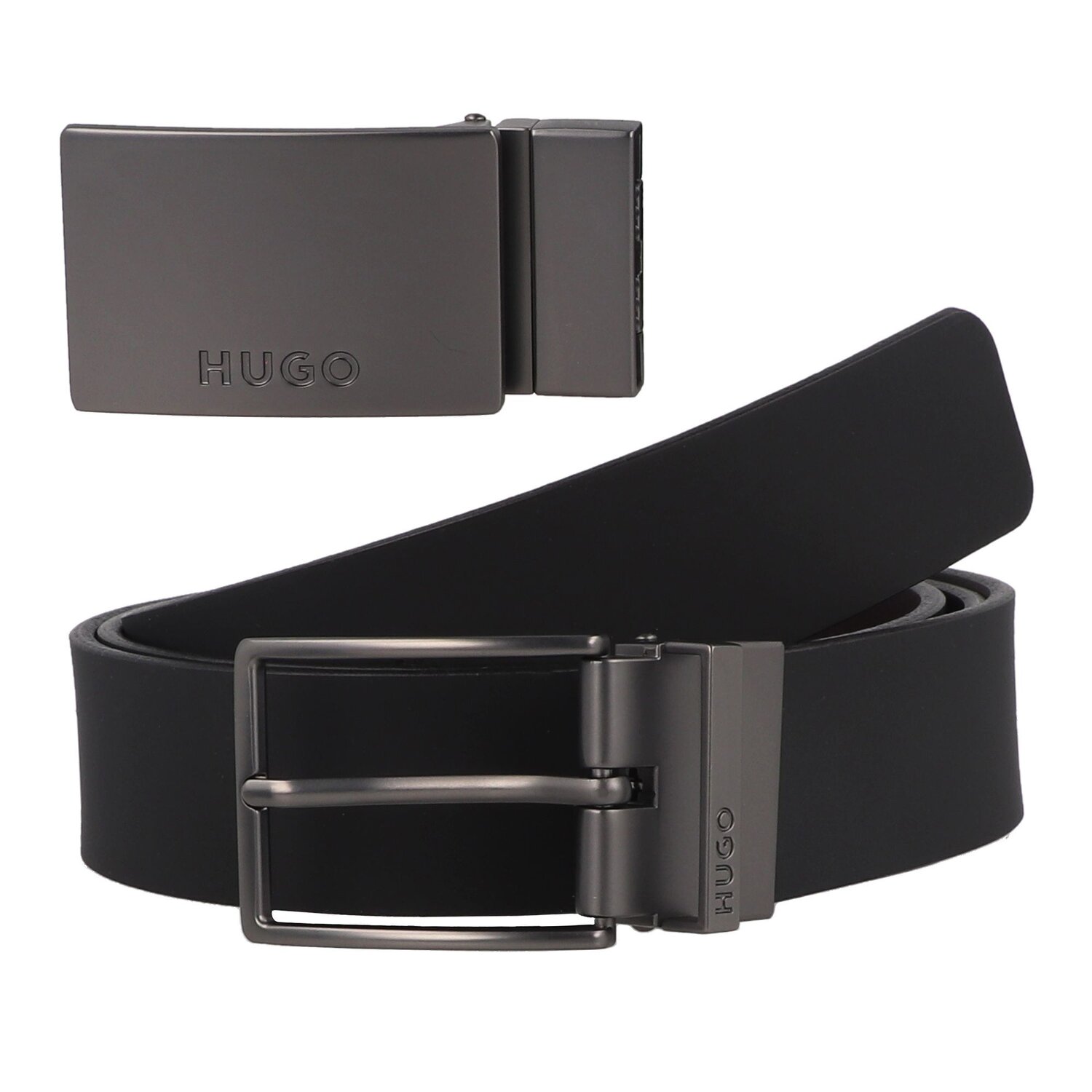 Hugo Giffin Ceinture réversible Cuir black individuell kürzbar