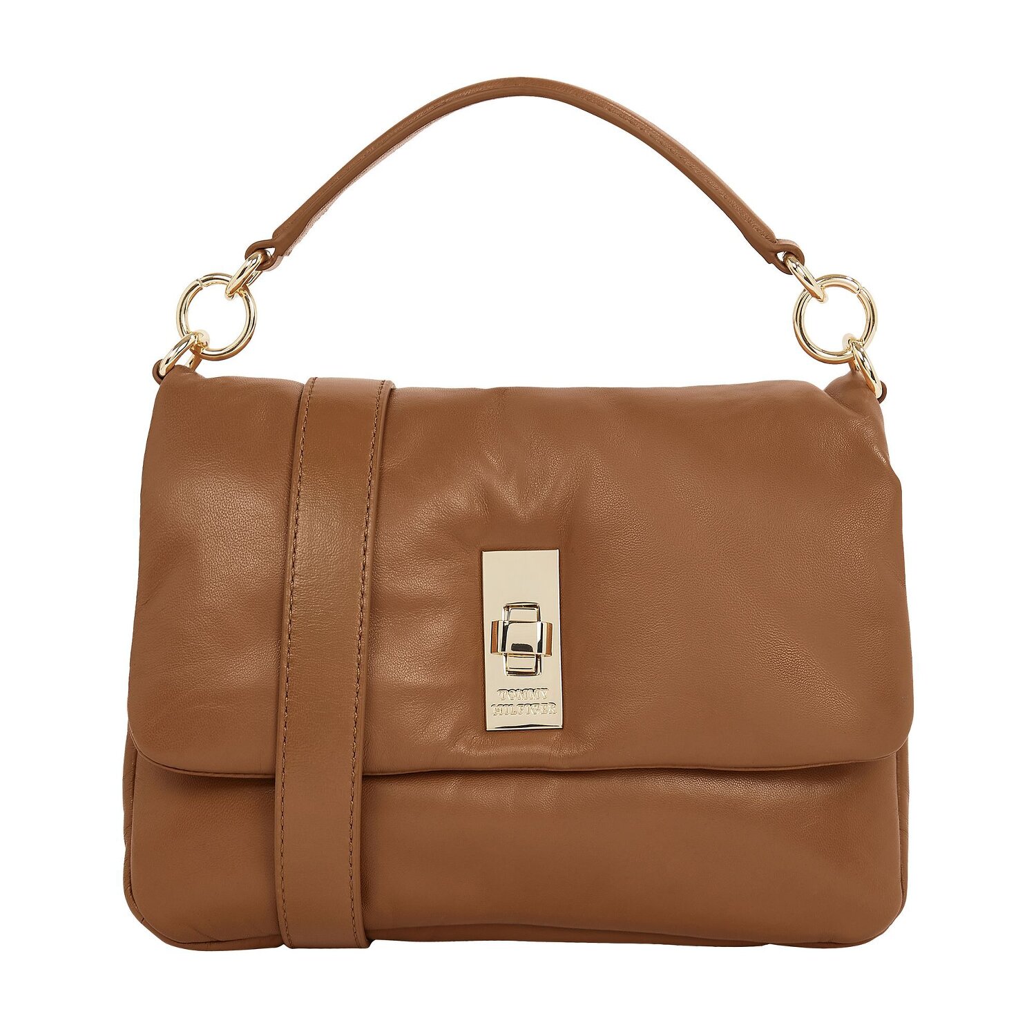 Tommy Hilfiger Soft Leather Sac à main Cuir 27 cm brown sur