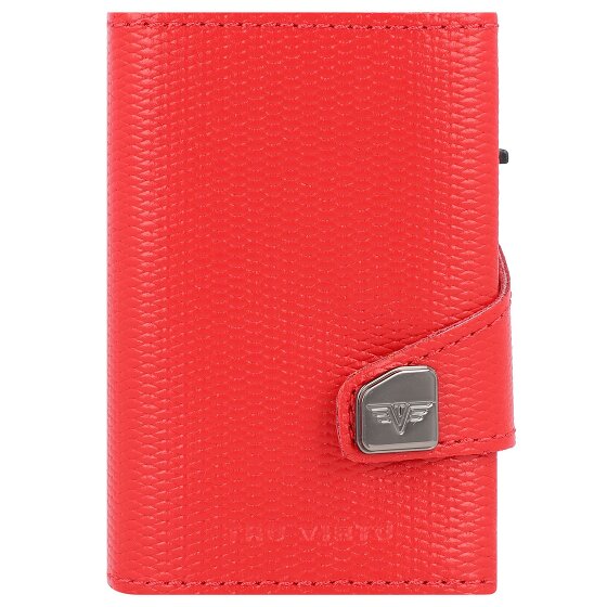 Tru Virtu Click & Slide Porte-cartes de crédit Porte-monnaie RFID en cuir 6,5 cm