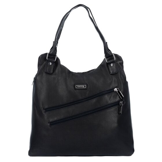 Greenland Nature Black Nappa Sac à bandoulière en cuir 38 cm