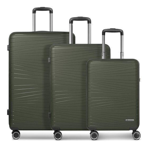 Franky Dallas 3.0 Set de valises à 4 roulettes 3 pièces avec soufflet d'extension