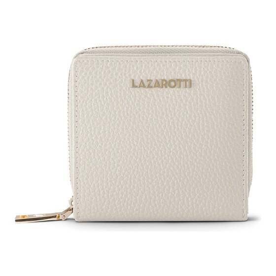 Lazarotti Porte-monnaie « Bologna » en cuir, taille moyenne, fermeture à glissière sur tout le pourtour, 10 cm