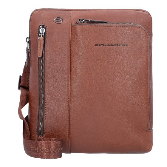 Piquadro Black Square Sac à bandoulière en cuir 24 cm