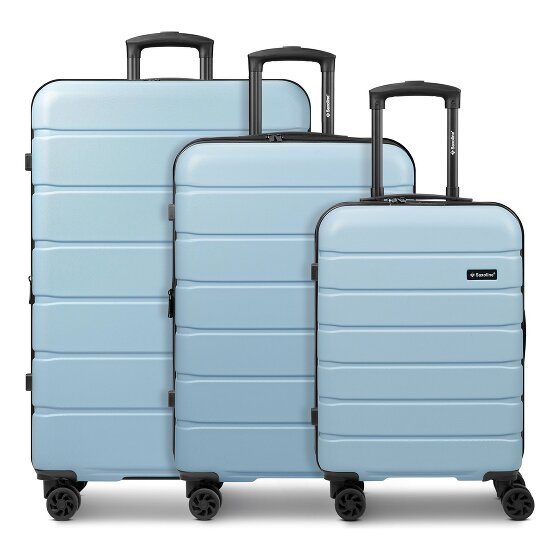 Saxoline Miami 4 roulettes Set de valises 3 pièces avec soufflet d'extension