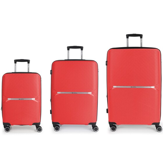 Gabol Kume 4 roulettes Set de valises 3 pièces avec soufflet d'extension