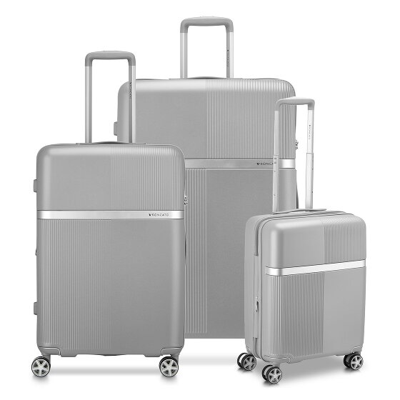 Roncato Airglam 4 roues Set de valises 3 pièces avec soufflet d'extension