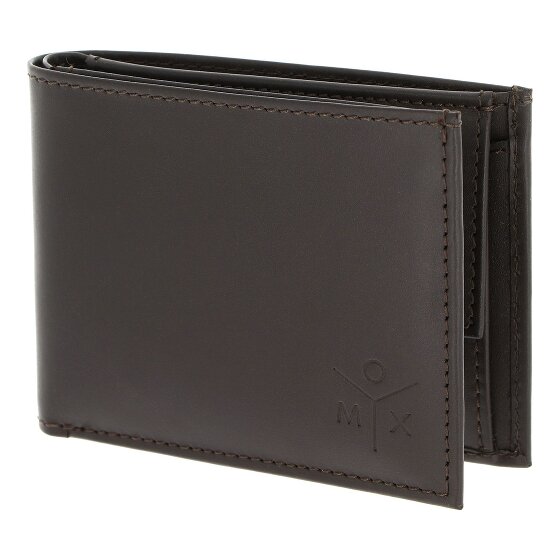 oxmox Leather Porte-monnaie Protection RFID Cuir véritable 11 cm