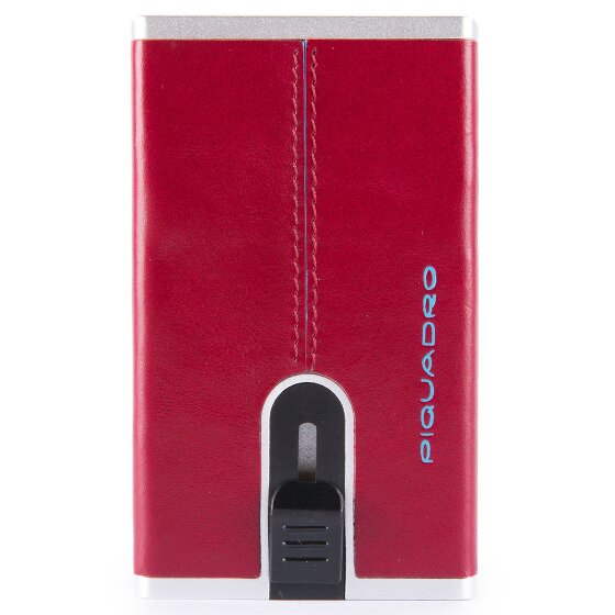 Piquadro Blue Square Porte-cartes de crédit RFID en cuir 6 cm