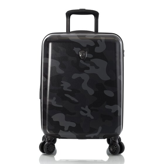 Heys Black Camo 4 roulettes Trolley de cabine S 53 cm avec soufflet d'extension