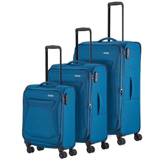 Travelite Chios 4 roulettes Set de valises 3 pièces avec soufflet d'extension