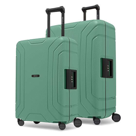 Redolz Essentials 15 Set de valises à 4 roulettes 2 pièces avec fermeture à trois points
