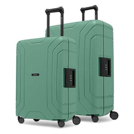 Redolz Set de valises Essentials 15 à 4 roues, tailles M et L, avec fermeture à trois points