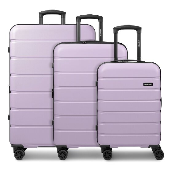 Saxoline Miami 4 roulettes Set de valises 3 pièces avec soufflet d'extension