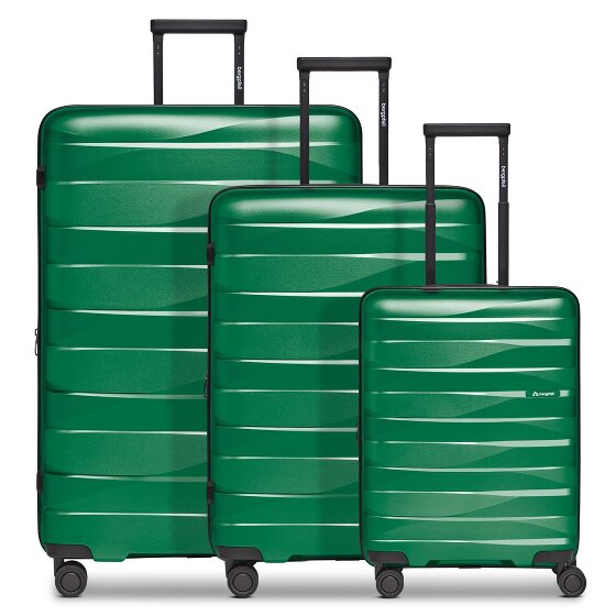 Bergpfeil Travel Set de valises à 4 roulettes 3 pièces avec soufflet extensible