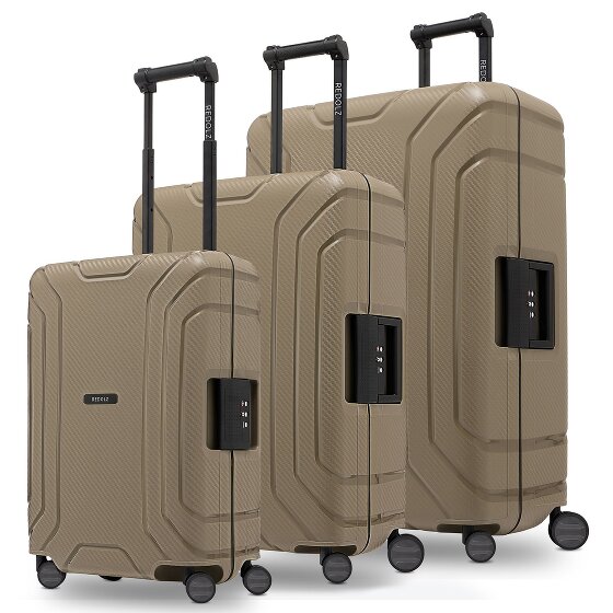 Redolz Essentials 15 Set de valises à 4 roulettes 3 pièces avec fermeture à trois points