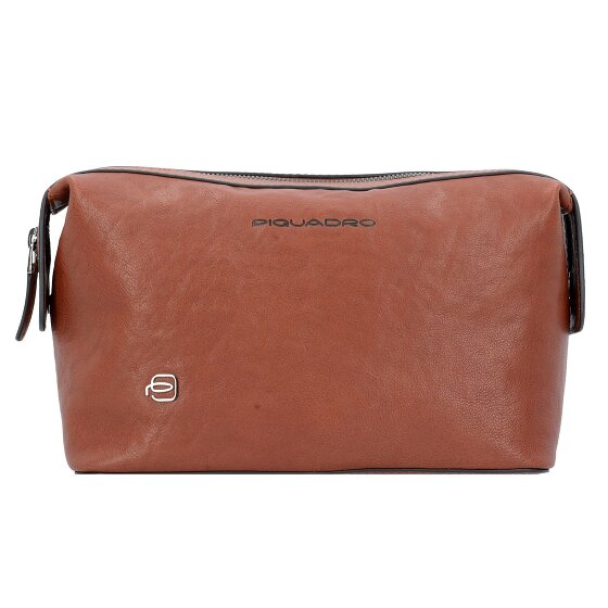 Piquadro Black Square Trousse de toilette Cuir véritable 23 cm