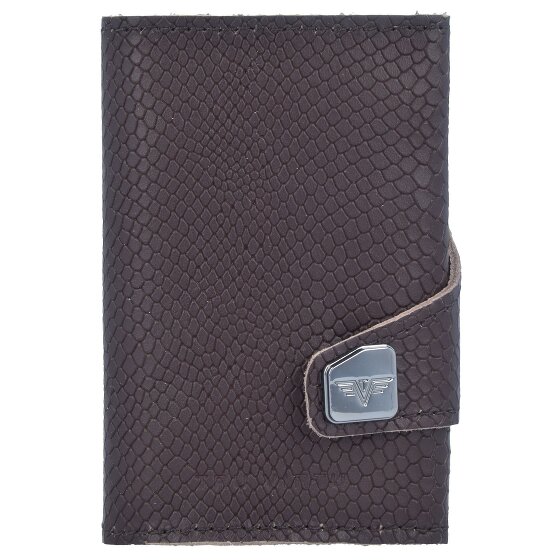 Tru Virtu Click & Slide Porte-cartes de crédit Porte-monnaie RFID en cuir 6,5 cm