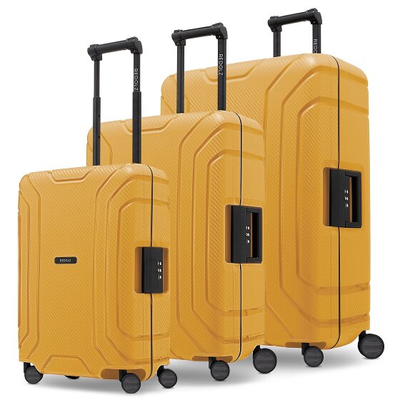 Redolz Essentials 15 Set de valises à 4 roulettes 3 pièces avec fermeture à trois points