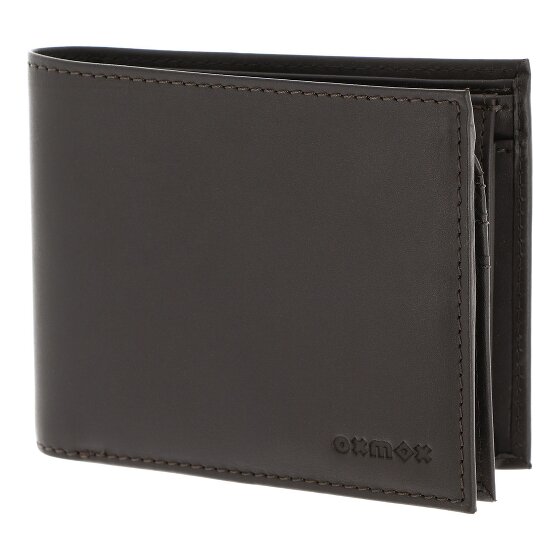 oxmox Leather Porte-monnaie Protection RFID Cuir véritable 10 cm