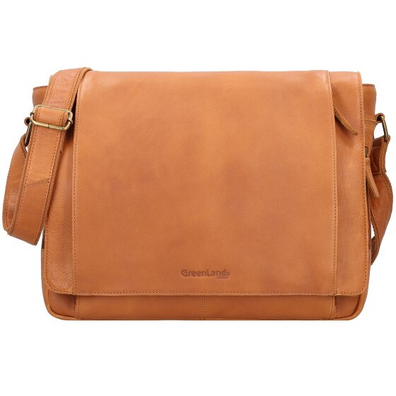 Greenland Nature Nature Messenger en cuir, 39 cm, compartiment pour ordinateur portable