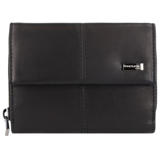 Greenland Nature Black Nappa Porte-monnaie Protection RFID Cuir 13 cm