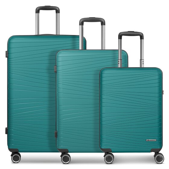 Franky Dallas 3.0 Set de valises à 4 roulettes 3 pièces avec soufflet d'extension