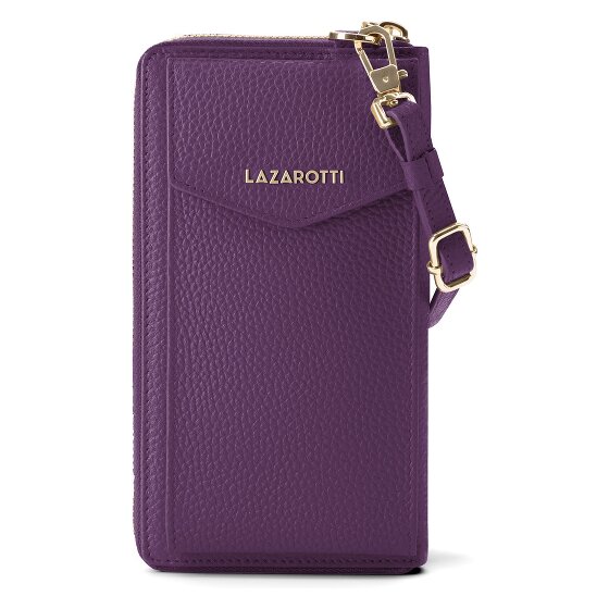 Lazarotti Bologna Leather Zip-Around Porte-monnaie Porte-téléphone en cuir 19 cm