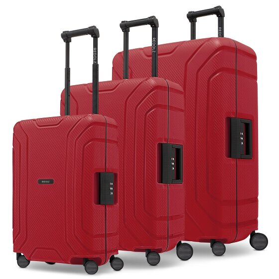 Redolz Essentials 15 Set de valises à 4 roulettes 3 pièces avec fermeture à trois points