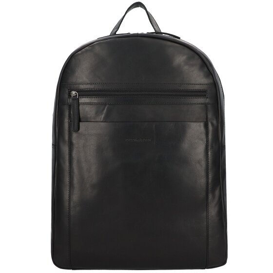 Greenburry Pure Black Daypack Cuir 46 cm Compartiment pour ordinateur portable