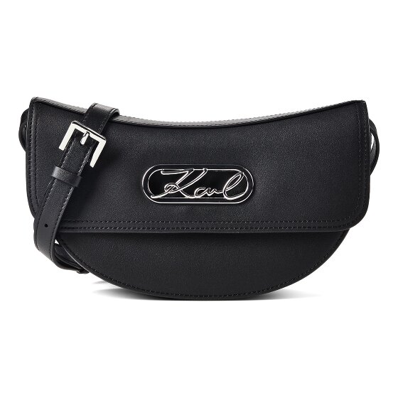 Karl Lagerfeld Signature Sac à bandoulière Cuir véritable 25 cm