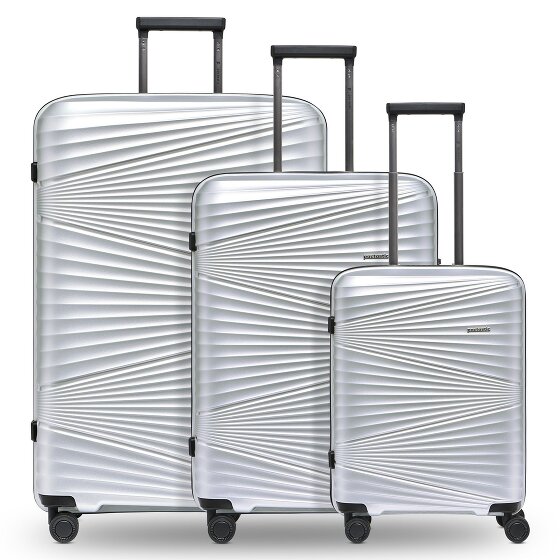 Pactastic Collection 02 THE THREE SET 4 roulettes Set de valises 3 pièces