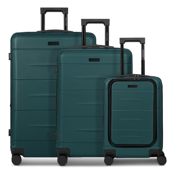 Police London 4 roues Set de valises 3 pièces avec soufflet d'extension