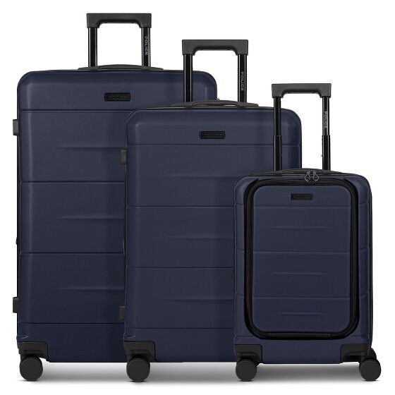 Police London 4 roues Set de valises 3 pièces avec soufflet d'extension