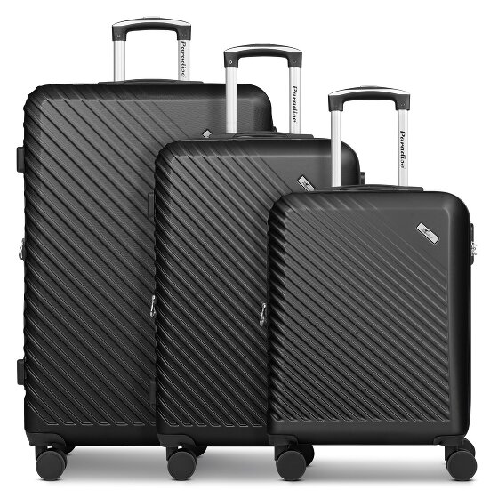 Check.In Paradise 2.0 4 roulettes Set de valises 3 pièces avec soufflet d'extension