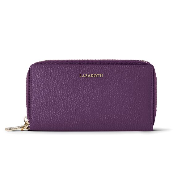 Lazarotti Bologna Leather XL Double Zip-Around Porte-monnaie RFID Cuir 20 cm