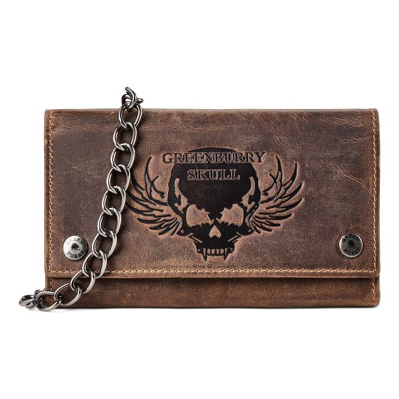 Greenburry Biker Porte-monnaie Protection RFID Cuir 17 cm