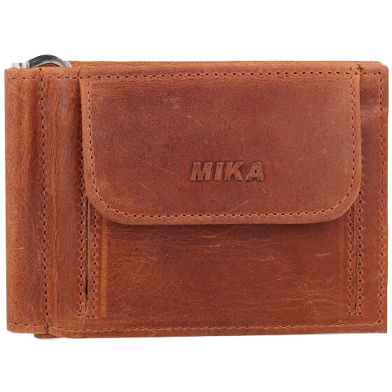 Mika Porte-monnaie RFID en cuir 11 cm avec pince à billets