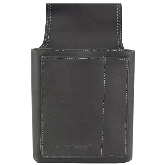 Greenburry Vintage Black Sac banane - Portefeuille serveur en cuir 14,5 cm