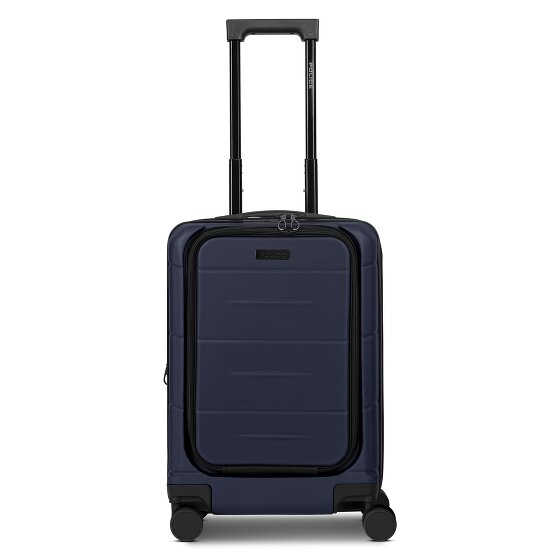 Police London 4 roulettes Trolley de cabine 55 cm Compartiment pour ordinateur portable avec soufflet d'extension