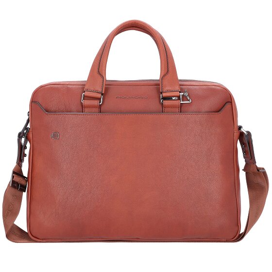 Piquadro Black Square Attaché-case Cuir véritable 40 cm Compartiment ordinateur