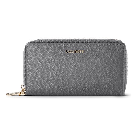 Lazarotti Bologna Leather XL Double Zip-Around Porte-monnaie RFID Cuir 20 cm