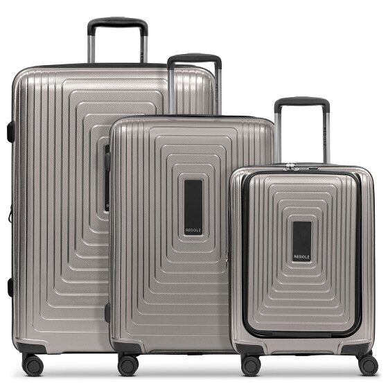 Redolz Essentials 14 4 roulettes Set de valises 3 pièces avec soufflet d'extension