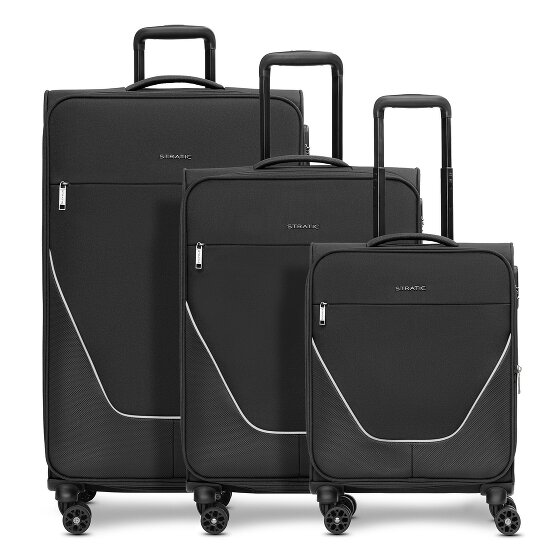 Stratic taska Set de valises à 4 roulettes 3pcs avec soufflet extensible