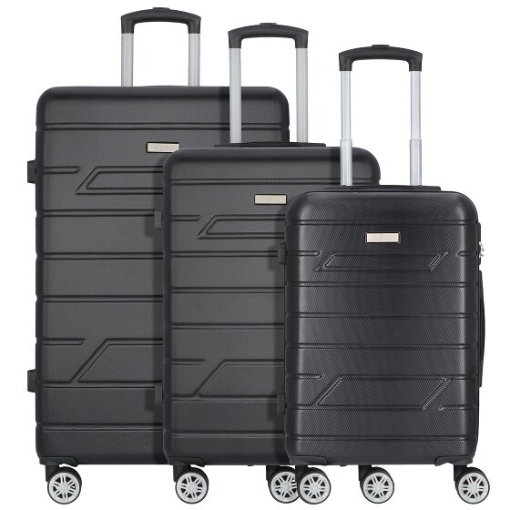 Nowi Bergamo 4 roulettes Set de valises 3 pièces