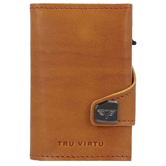 Tru Virtu Click & Slide Natural Étui pour cartes de crédit Cuir 7 cm