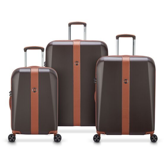 Delsey Paris Promenade Hard 2.0 4 roulettes Set de valises 3 pièces avec soufflet d'extension