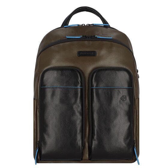 Piquadro Blue Square Revamp Sac à dos RFID en cuir 39 cm Compartiment pour ordinateur portable