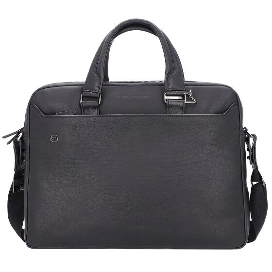 Piquadro Black Square Attaché-case Cuir véritable 40 cm Compartiment ordinateur