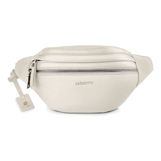 Lazarotti Sac banane en cuir « Bologna » à double fermeture éclair, à porter en bandoulière, 25 cm