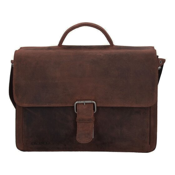 Plevier Retro Newton Attaché-case Cuir véritable 41 cm Compartiment ordinateur